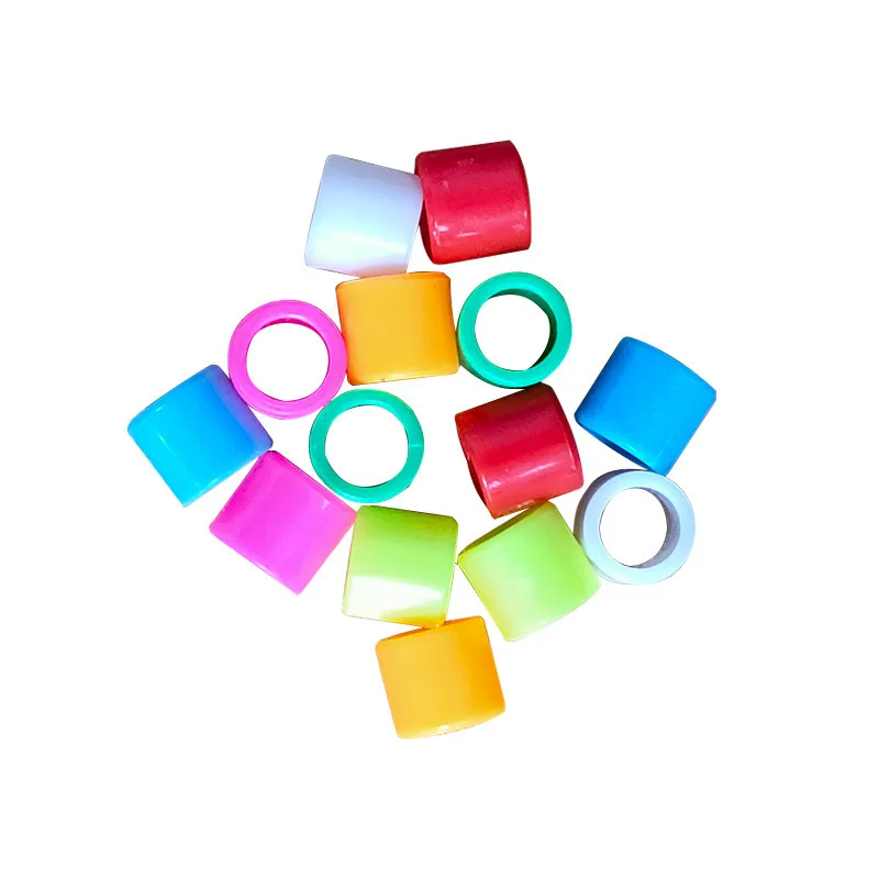 

50pcs 8Mm Pigeon Leg Bands Blank Solid Color Bird Identification Rings For Quail Doves Small Poultry Closed Lightweight No