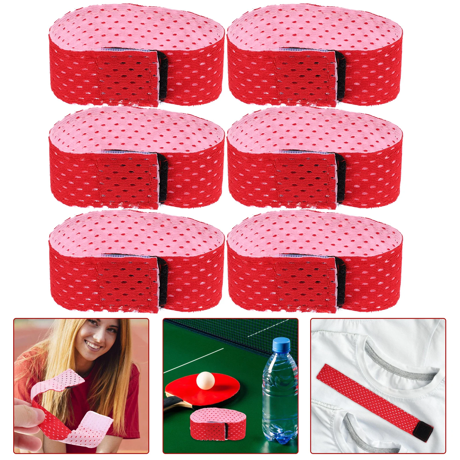 Correas de hombro para camisa, bandas de puño ajustables antideslizantes para fijación de manga deportiva, correa elástica suave reutilizable, 6 uds.