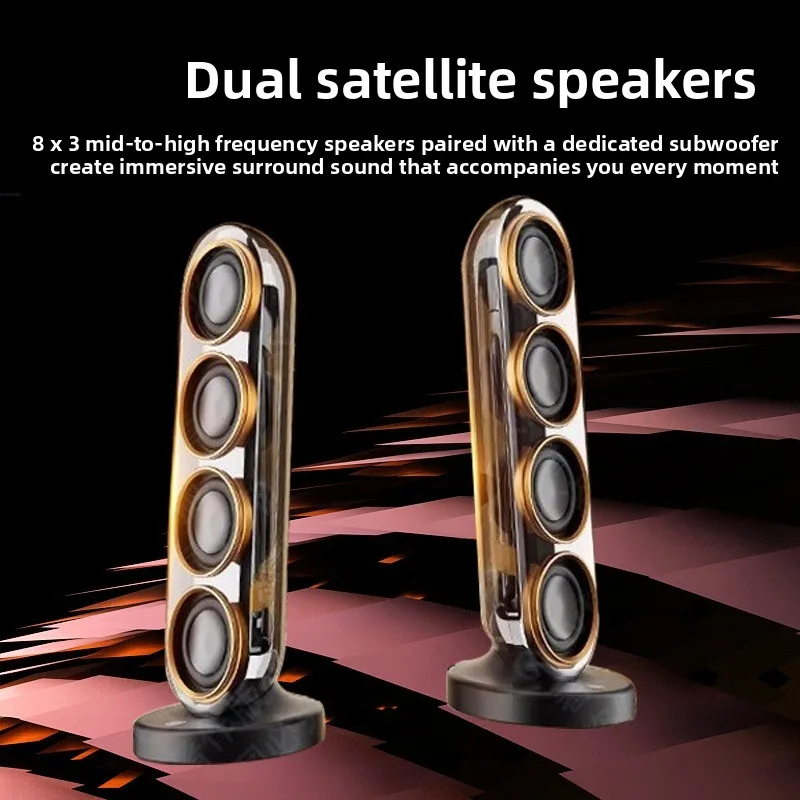 Portable Bluetooth Speaker Wireless Crystal Clear Sound Smart Bass Desktop Outdoor