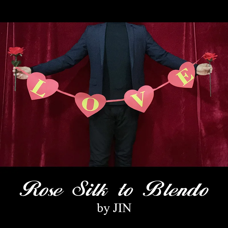 

Rose Silk to Blendo by JIN Magic Tricks Visual Rose Change Magia Three Effects Magician Stage Illusions Gimmicks Mentalism Props