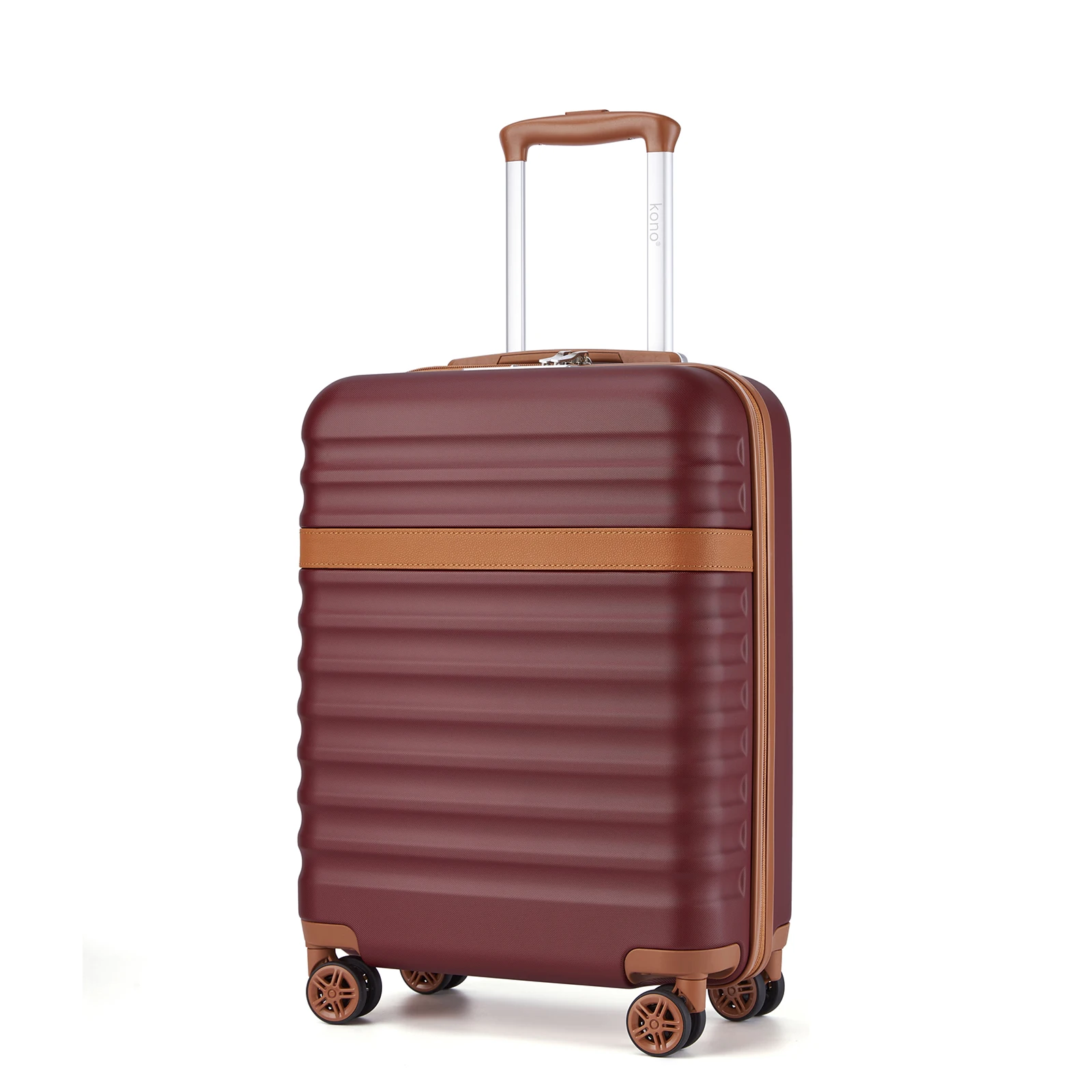 KONO ABS + PC harde koffer met 4 wielen, TSA slot trolley handbagage/koffer (55/65/75cm)
