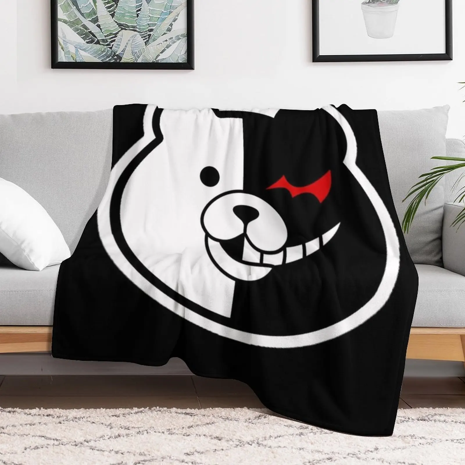 Dangaronpa Monokuma Throw Blanket Extra Large Throw Loose blankets ands Blankets