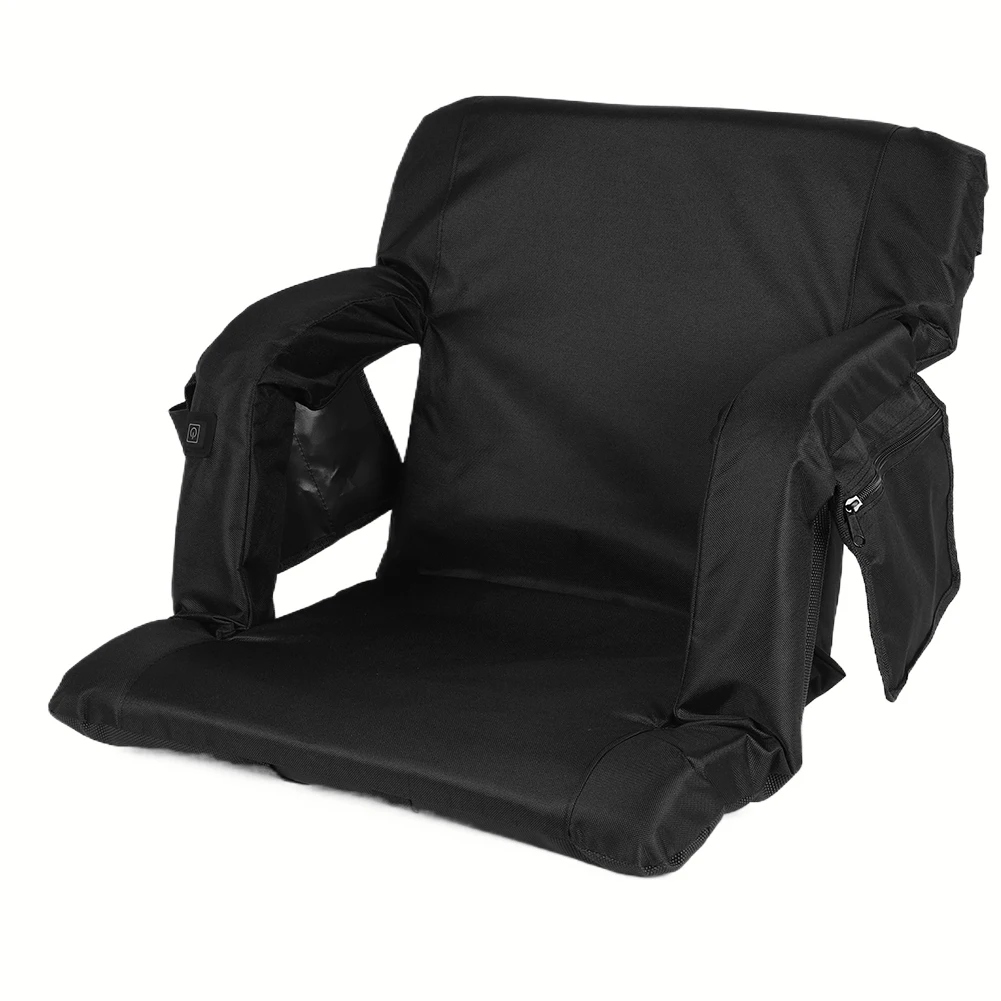 

Bleacher Chair Cover with Back Support Stadium Chair Cushion Winter Warm Heated Seat Mat Electric Camping Traveling Heating Mat
