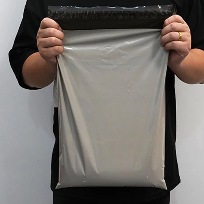 Picture 3: 50Pcs/Package Grey Envelope Storage Bag PE Plastic Courier Shipping Bag Waterproof Self Adhesive Seal Pouch Mailing Bags