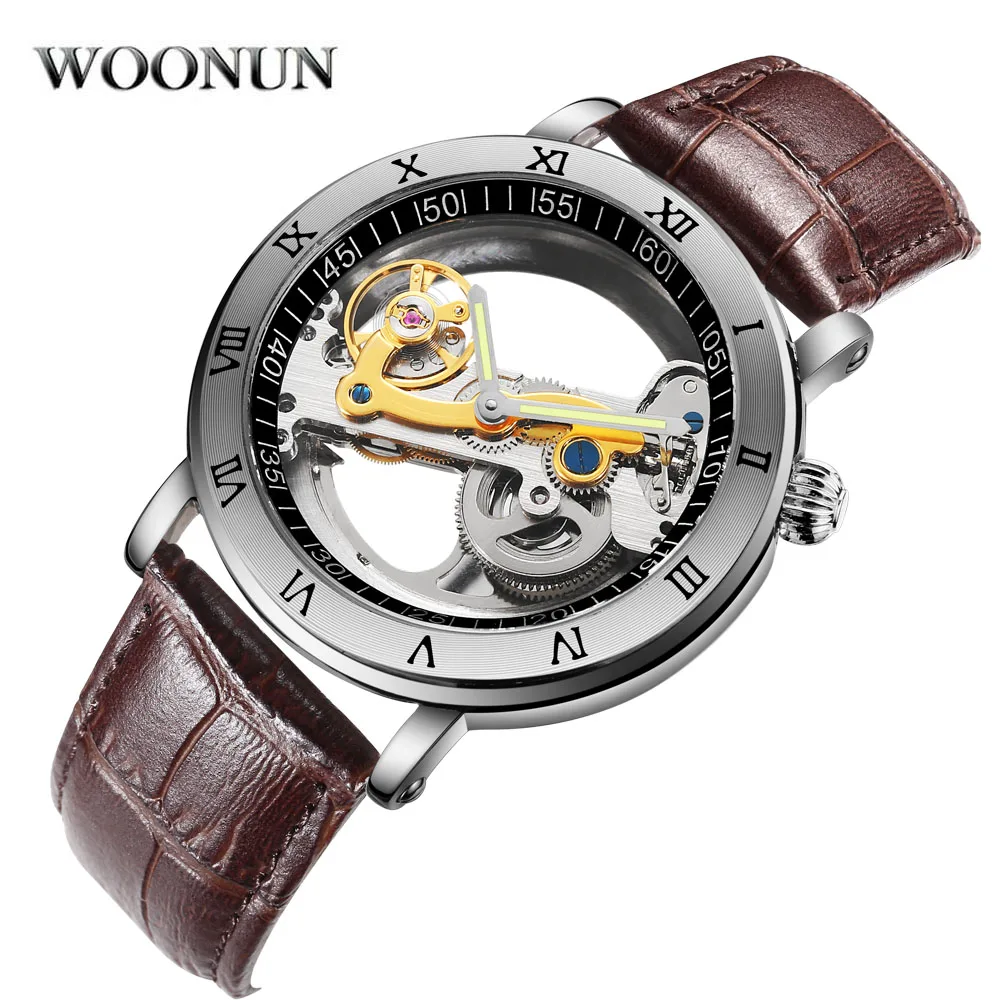 New Creative Watches Men 3ATM Waterproof Transparent Case Automatic Mechanical Watch Mens Tourbillon Watches Relogio Masculino