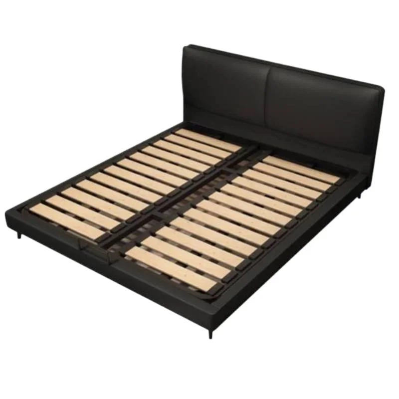 Wooden Luxury Bed Frame Modern Leather Adult Platform Double Bed Frame King Size Storage Mobili Per La Casa House Furniture