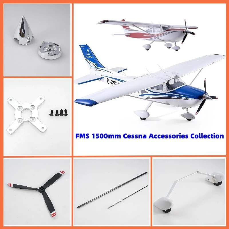 Fms 1500mm Cessna Accessories Collection 2 Cabin Screw Set Landing Gear Set Couplings Motor Shaft Blades Etc