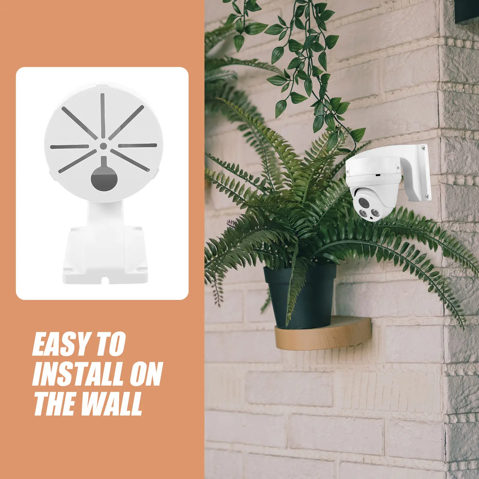 Universal Security Camera Mount Bracket Plastic Dome Wall Mount for Surveillance Systems 360-Degree Rotatable Lightweight Design