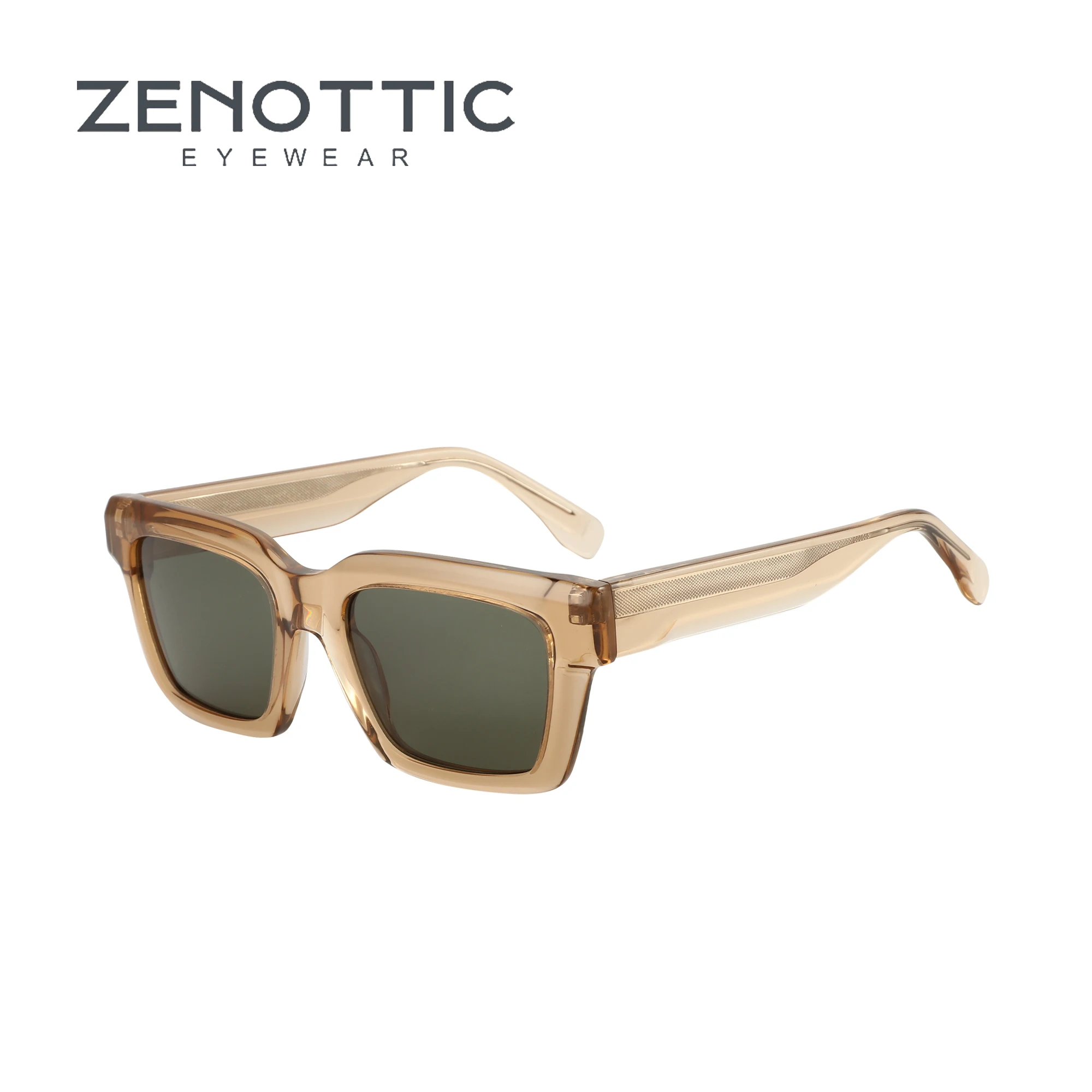 

ZENOTTIC Fashion Oversize Polarized Sunglasses Men 2024 High Quality Acatate Shade for Fishing Driving Sun Glasses LM-6801