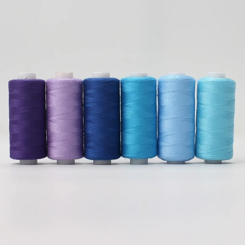 6-teiliges Nähgarn-Set aus Polyester in verschiedenen Farben für Heimwerker-Nähen und Stickereien – Packung mit mehreren Farben – Detail 4