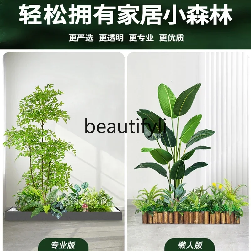 Simulation plant landscaping Balcony landscape False flower tree decoration Bionic green plant landscaping combination