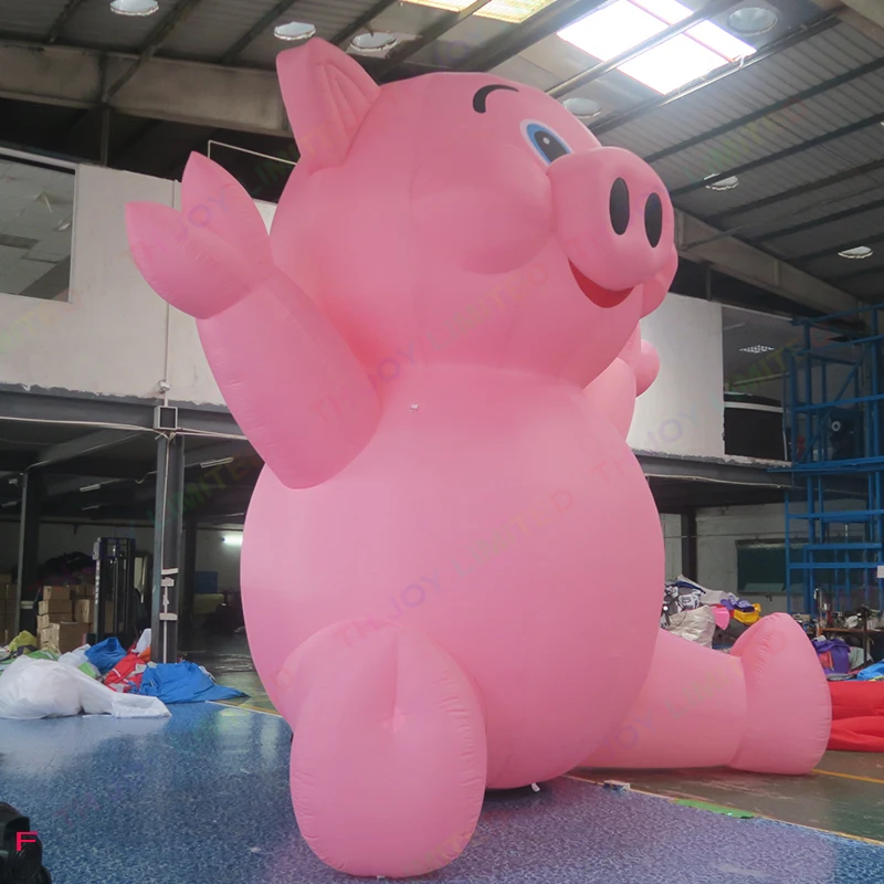 Modelos inflables gigantes de cerdo rosa de 8m y 26 pies de altura, inflables publicitarios de dibujos animados