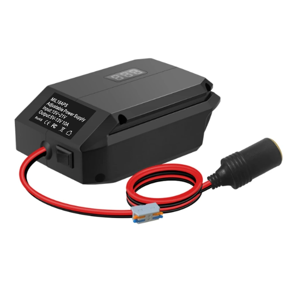 AA84 DC 18V naar 12V Step-Down Converter voor Milwaukee M18 18V Batterij, Sigarettenaansteker Adapter, Power Wheel Adapter voor Auto