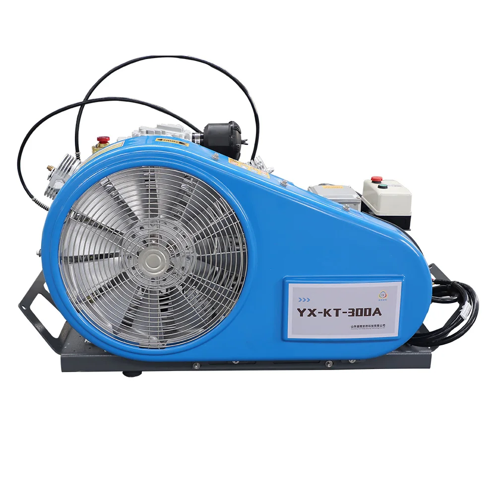 New 300L 4500 psi Electric Air Compressor Fast Delivery Piston Type Air Cooling Stationary Configuration Scuba Diving