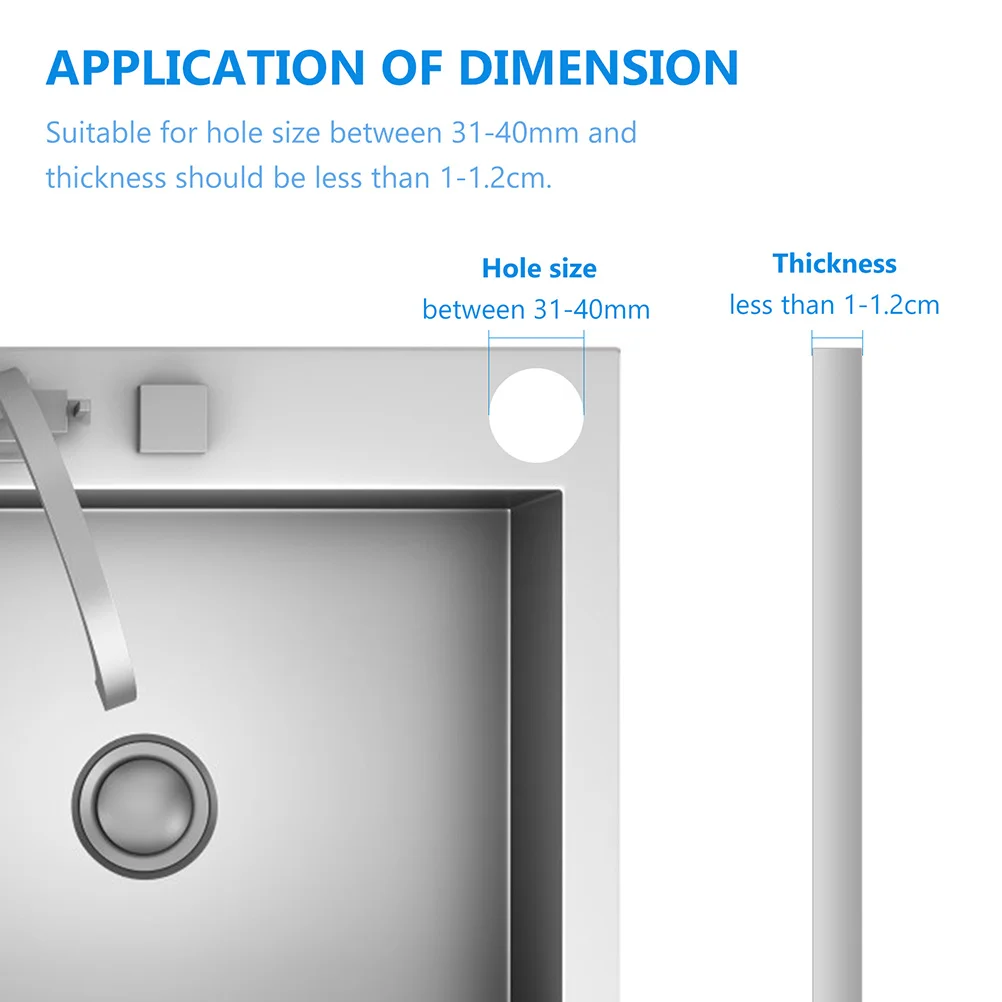 3 قطعة ثقب بالوعة موثوقة التوصيل الفولاذ المقاوم للصدأ موزع الصابون غطاء مانعة للتسرب سهلة التركيب المطبخ غطاء ثقب الصنبور للمنزل و #2