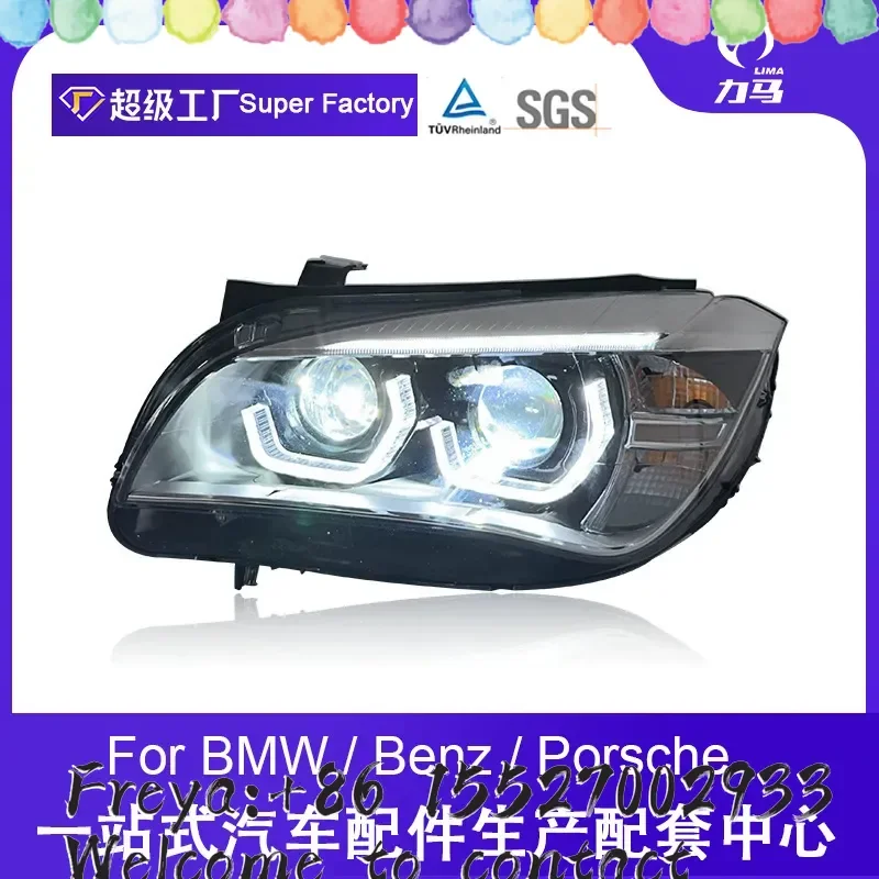 Suitable for X1 E84 headlight assembly modified spoon angel eye headlight assembly LED lens