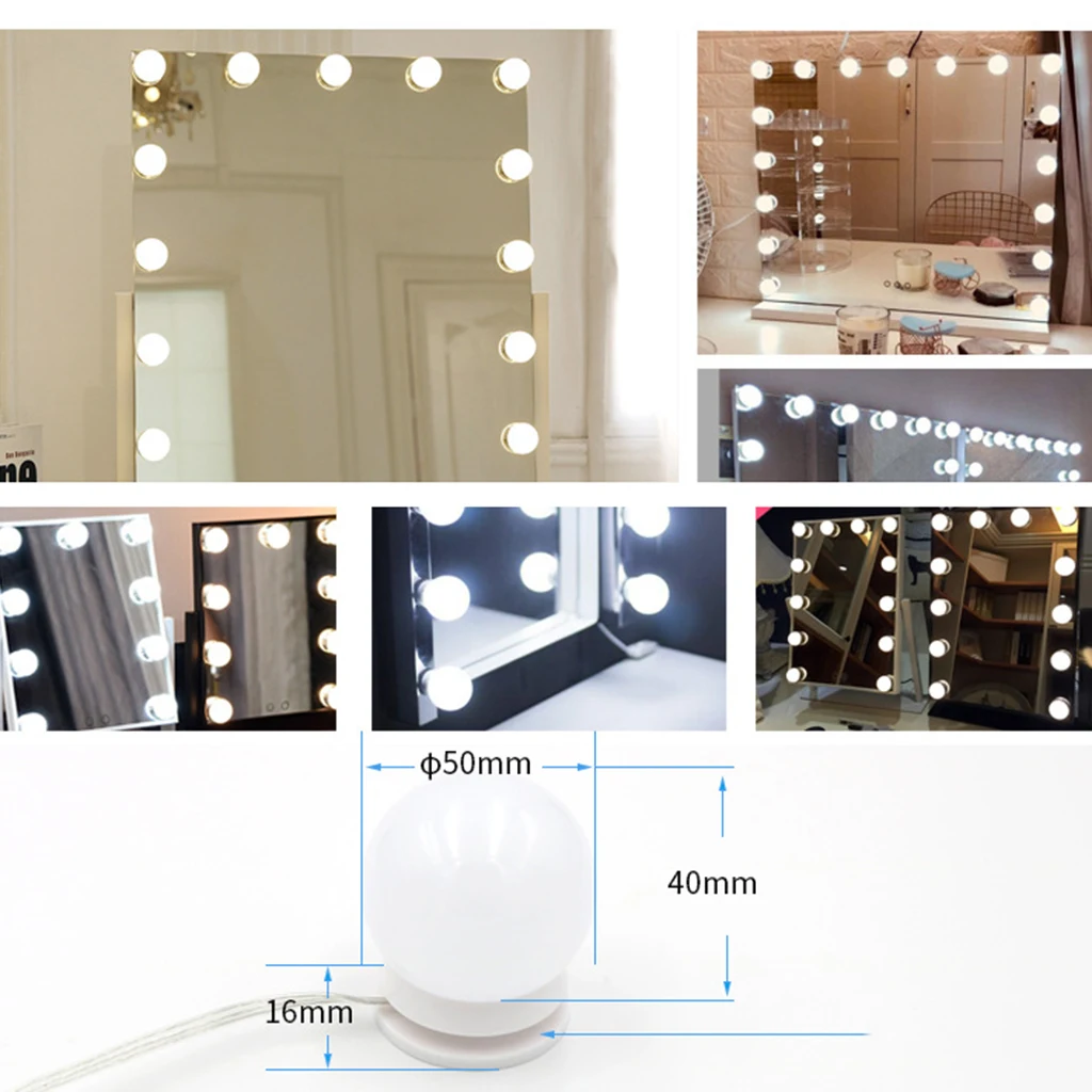 Adjustable Vanity Lights Dimmable Makeup Mirror Lighting Bulb Lamp for Hotel