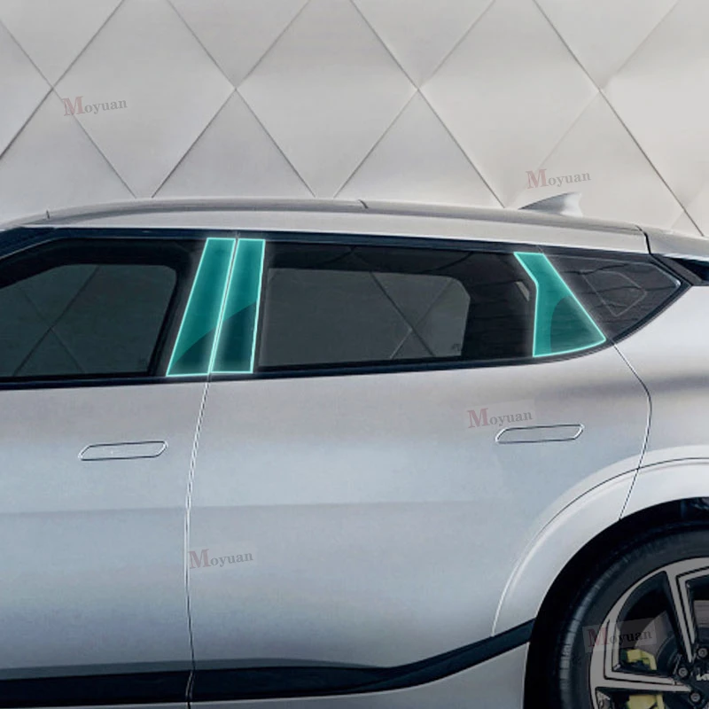 For Kia EV6 GT 2021-2023 Window Center Pillar Protective Film Anti-scratch Cover Car Protector Exterior Accessories TPU Film