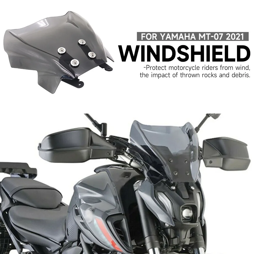 

Motorcycle Parts Windscreen Windshield Wind Screen Air Wind Protector Deflector Guard For Yamaha MT07 MT-07 MT 07 mt07 2021
