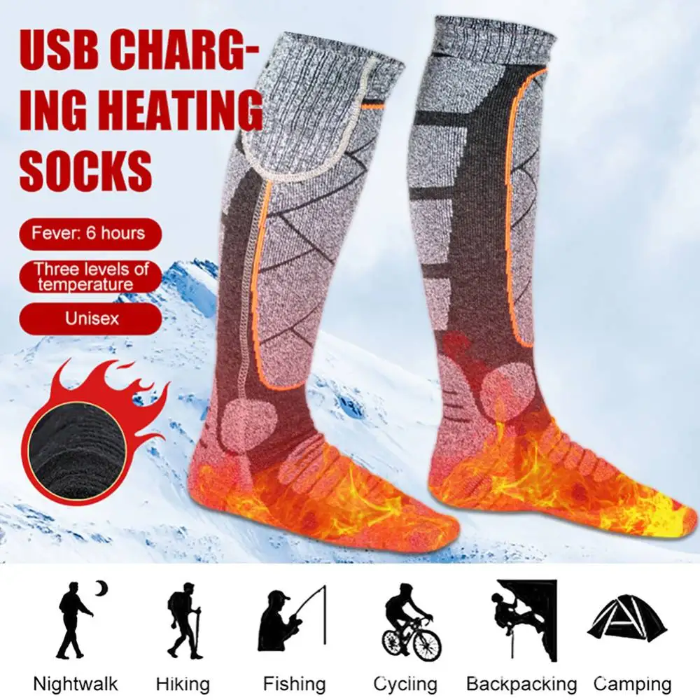 Unisex Self-heating Socks 3 Heating Winter Warm Socks Adjustable Fast Heating Socks Outdoor Camping Hiking Accessories