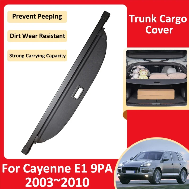 

Car Trunk Curtain For Porsche Cayenne E1 9PA 2003–2010 Luggage Storage Adjustable Partition Protective Privacy Cover Accessories