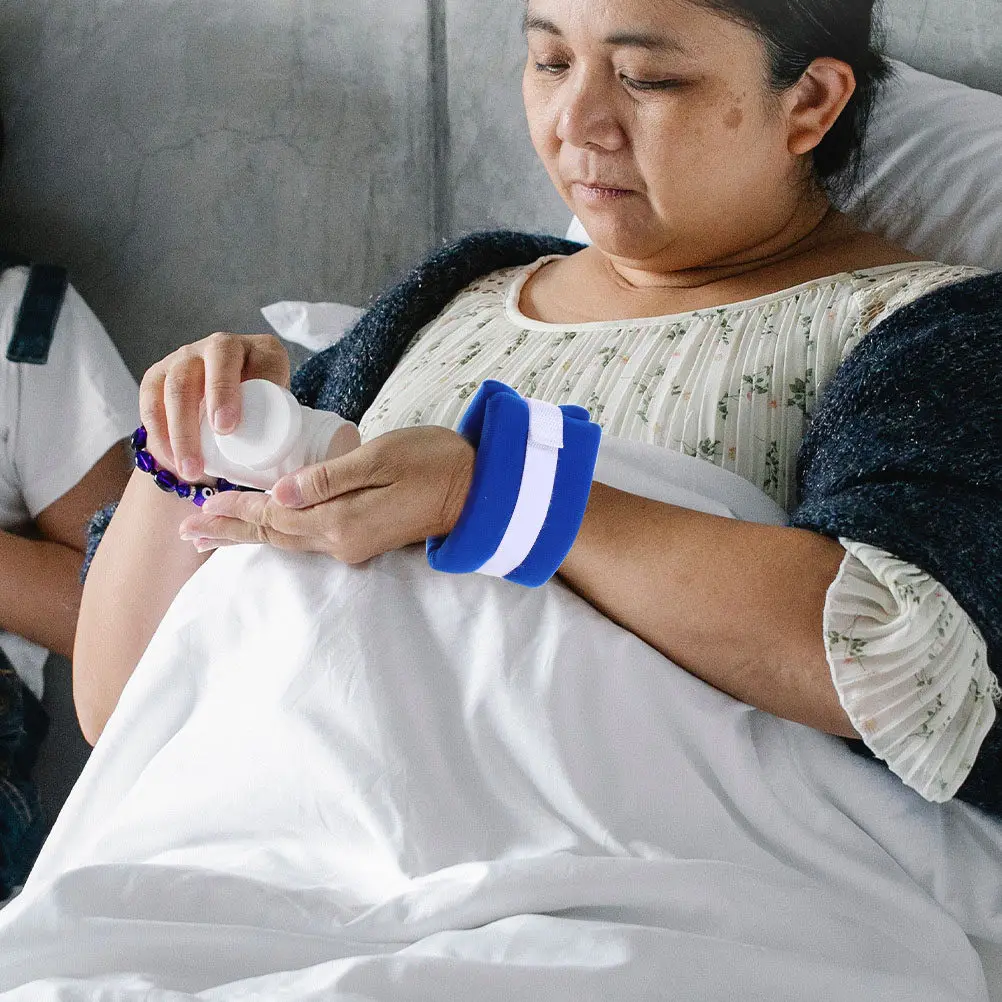 4Pcs Soft Restraint Straps for Elderly Bedridden Patients Quick Release Buckle Adjustable Limb Holders for Hands Feet