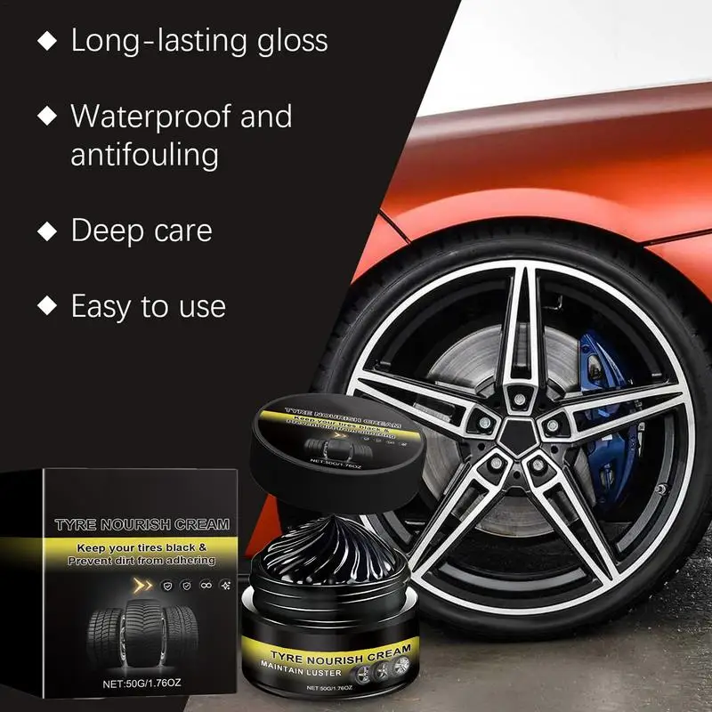 Auto Tire Repair Wax Car Tire Paste Dressing Wax Waterproof Fade-resistant UV Protection Wax For Lasting Maintenance Fade-resist