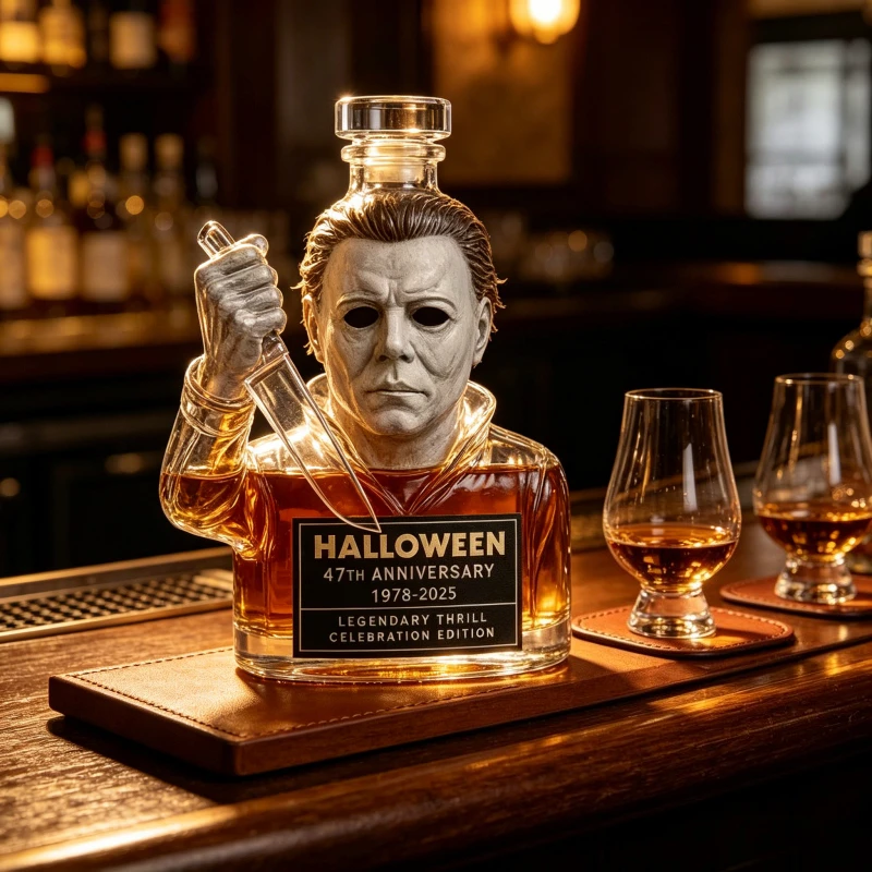 Michael Myers Horrorfilm Whisky-Dekanter Halloween-Themen Hausbar-Accessoire Sammlerstück