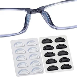 Almohadilla de Nariz de silicona antideslizante para gafas y gafas de sol, almohadillas antideslizantes suaves para la nariz, accesorios para gafas de lectura, 5 pares/lote