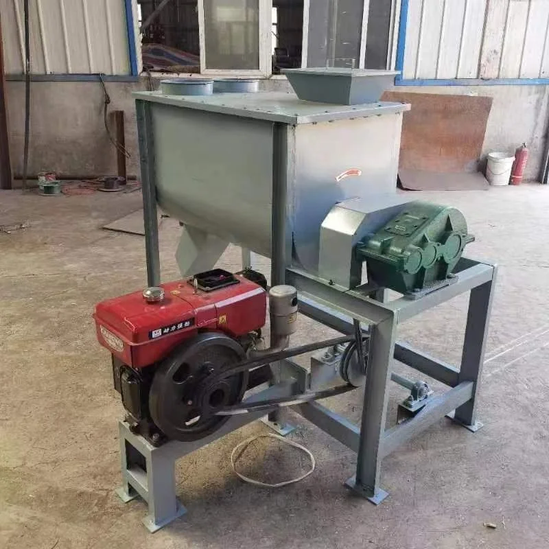 150 Model Horizontal Feed Mixer With Diesel Engine Animal Feed Mixer Horizontal Mixing Machine Cattle Animal Feed Mixer Machines