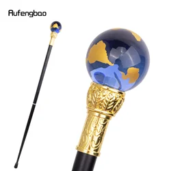 Transparent Blue Golden Ball Golden Walking Cane Fashion Decorative Walking Stick Gentleman Elegant Cosplay Cane Crosier 88cm