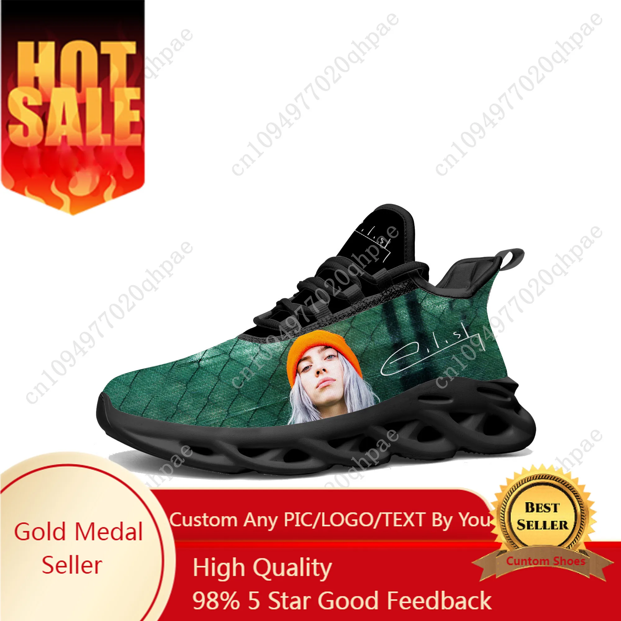 

B-Billie E-Eilish Flats Sneakers Mens Womens Sports Running Shoes High Quality Sneaker Lace Up Mesh Footwear Tailor-made Shoe