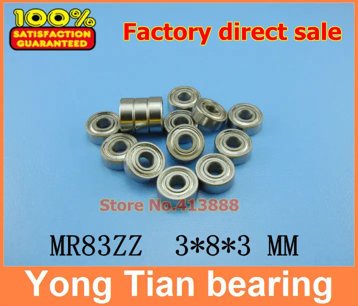 NBZH free shipping mini stainless steel ball bearing (stainless steel 440C material) SMR83ZZ 3*8*3 mm high quality 50pcs/lot