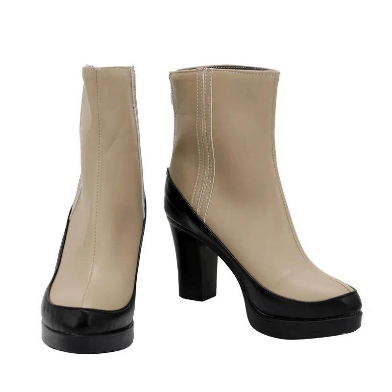 

Anime Yor Forger Cosplay Casual Red Sweater Shoes Brown Short Boots Halloween Party Costume Accessory Yor Princess High Heels XG