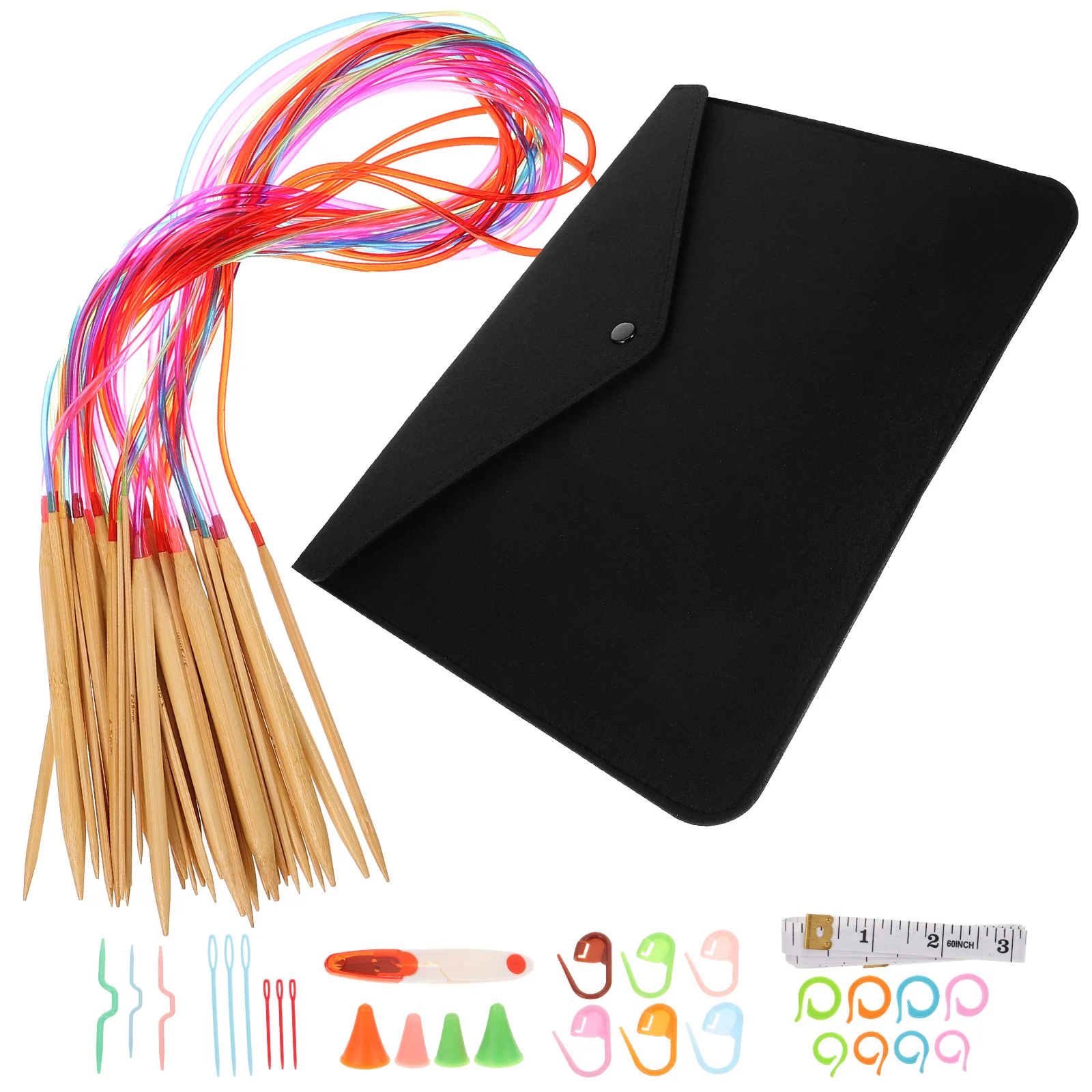 

1 set 1 Set Crochet Tools Kit Comfortable Plastic DIY Yarn Braiding Accessories Smooth Needles Weaving Tool For Sweater Knitting