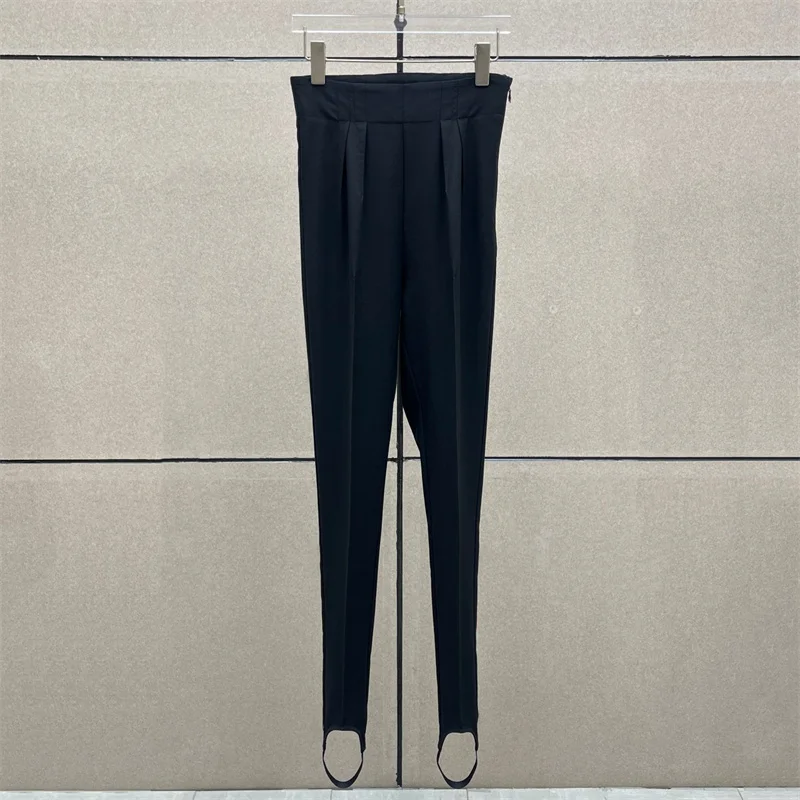 

Women's pants New high waisted slim fit pencil pants for spring 2026 Wool blend women's tight pants Casual versatile leggings