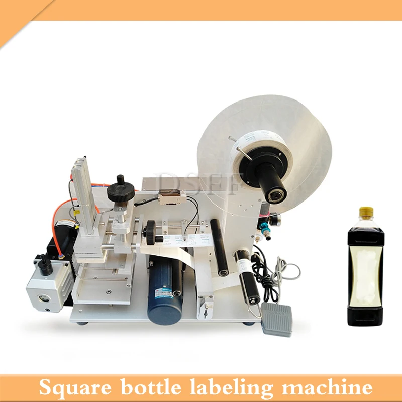 Commercial Perfume Bottle Labeling Machine Desktop Self-Adhesive Square Wine Bottle Labeling Machine