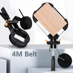 Multifunction Belt Clamping Tools Woodworking Quick Adjustable Band Clamp Polygonal Clip 90 Degres 4M Pure Nylon Strap Clip