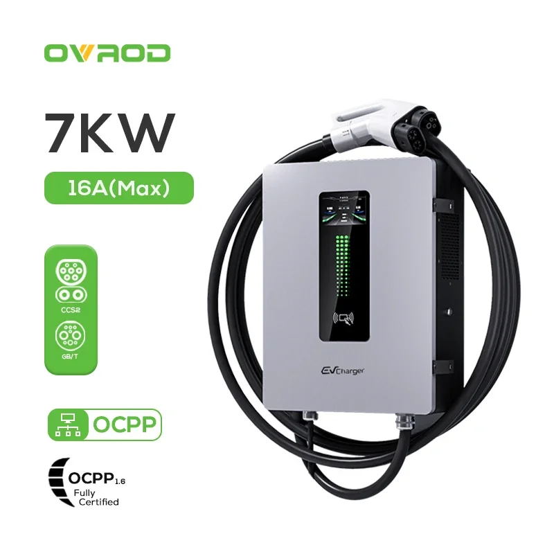 Ovrod 7kw Ccs2 Dc Ev Fast Charging Station Fast Level 3 Station Ocpp 1.6j Ev Charger Station Fast Charging Pile Dc Ev Charger