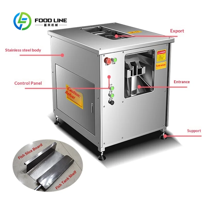 Customized Automatic Fish Meat Processing Fish Slicer Fillet Machine Salmon Slicing Cutter Machine Stainless Steel Electric 380V