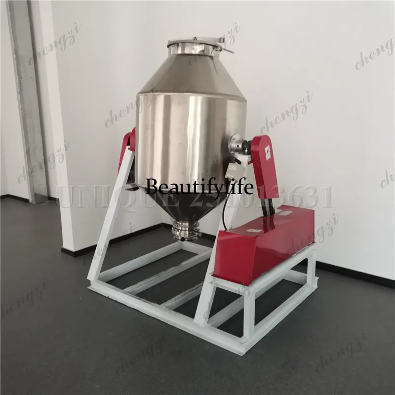 

SS81 Food Grade Stainless Steel 304 Milk Tea Cocoa Powder Mixer Double Cone Coffee Granule Mixing Machine