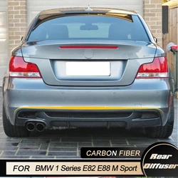 Rear Bumper Diffuser Lip Spoiler for BMW 1Series E82 E88 128i 135i M Sport Coupe Convertible 2008-2013 Carbon Fiber / FRP