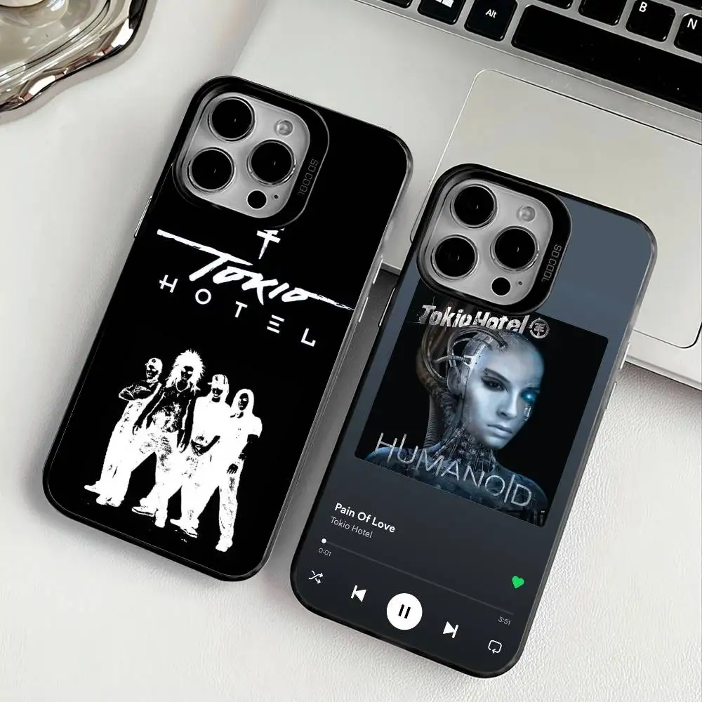 حافظة هاتف T-tokio H-Hotel شفافة متغيرة الألوان لهاتف IPhone 11-16 حافظة TPU مضادة للسقوط، مقاس نحيف.