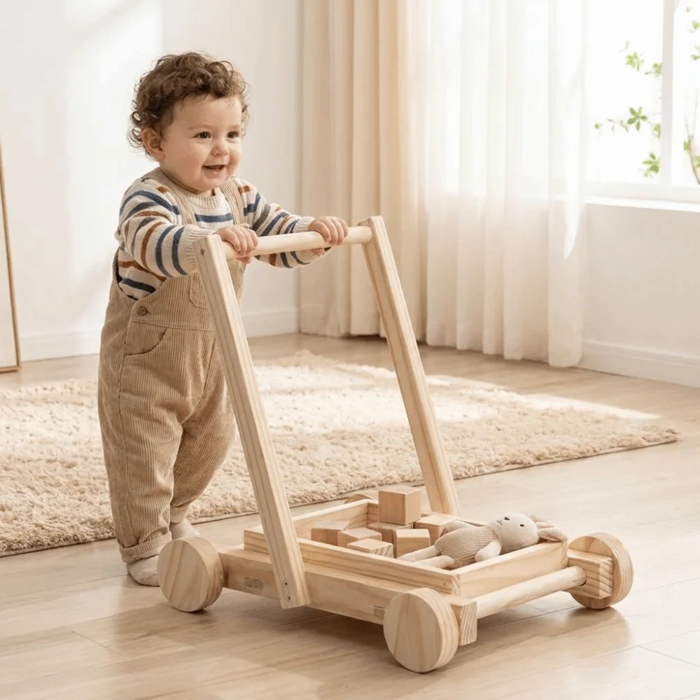 adjustable-speed-height-no-knot-wood-baby-walker-wheeled-push-pull-durable-baby-walking-trainer-safe-sturdy-non-toxic