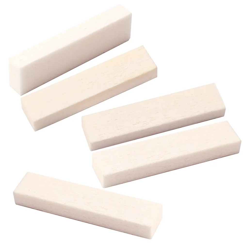 5Pcs Real Buffalo Bone Saddle Nut Acoustic Guitar Ukulele Banjo String Instrument DIY Replacement Parts 39x9x5mm view 2