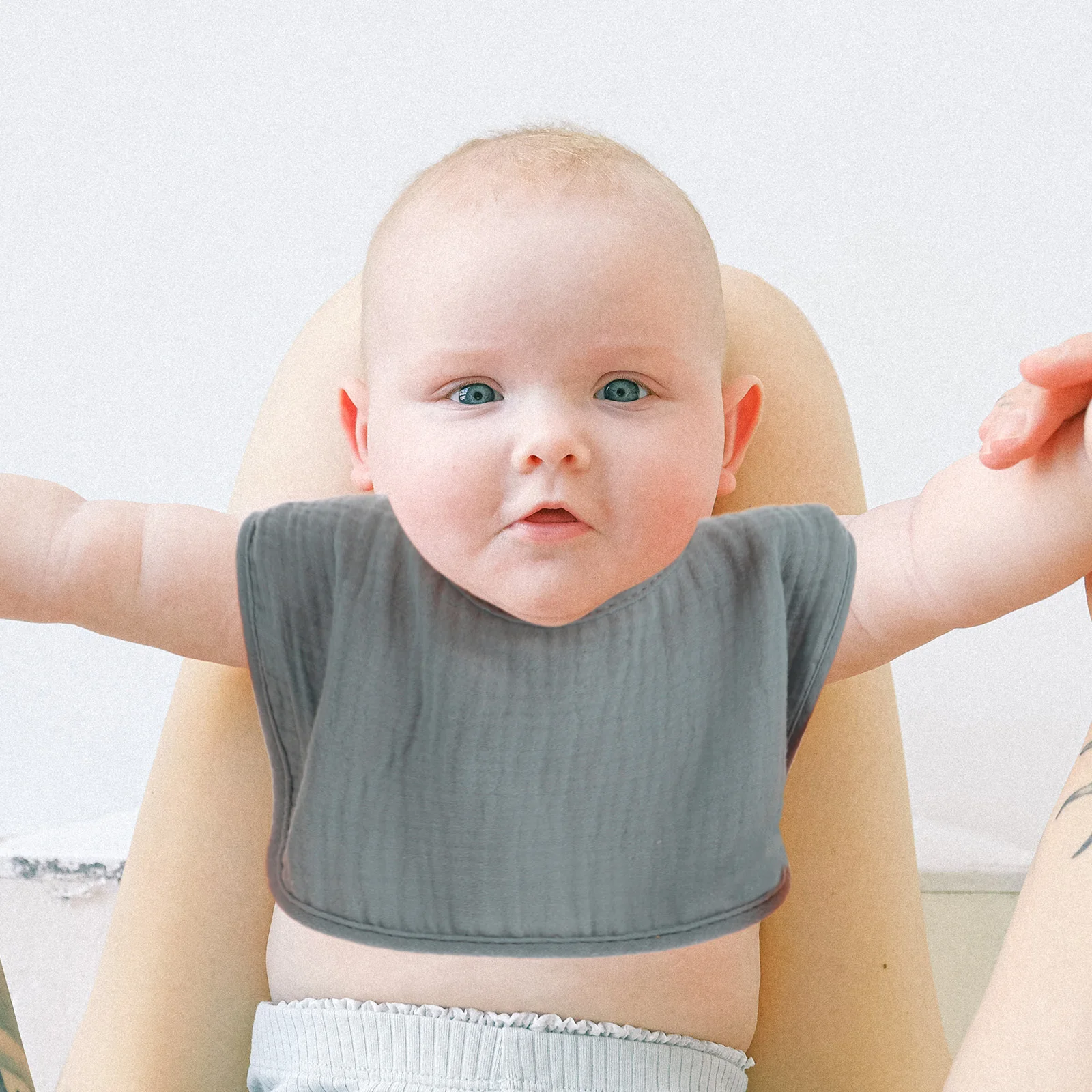 8Pcs Baby Bibs for Eating Feeding Newborn Drooling U-Shaped Lightweight Breathable Skin-Friendly Toddler 6-18 Months