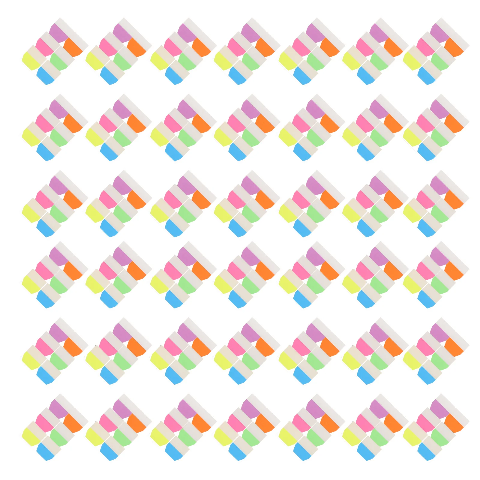 

600pcs Colorful Sticky For Notebooks Self-Adhesive Page Markers Fluorescent Transparent Base Reusable Annotation Divider College