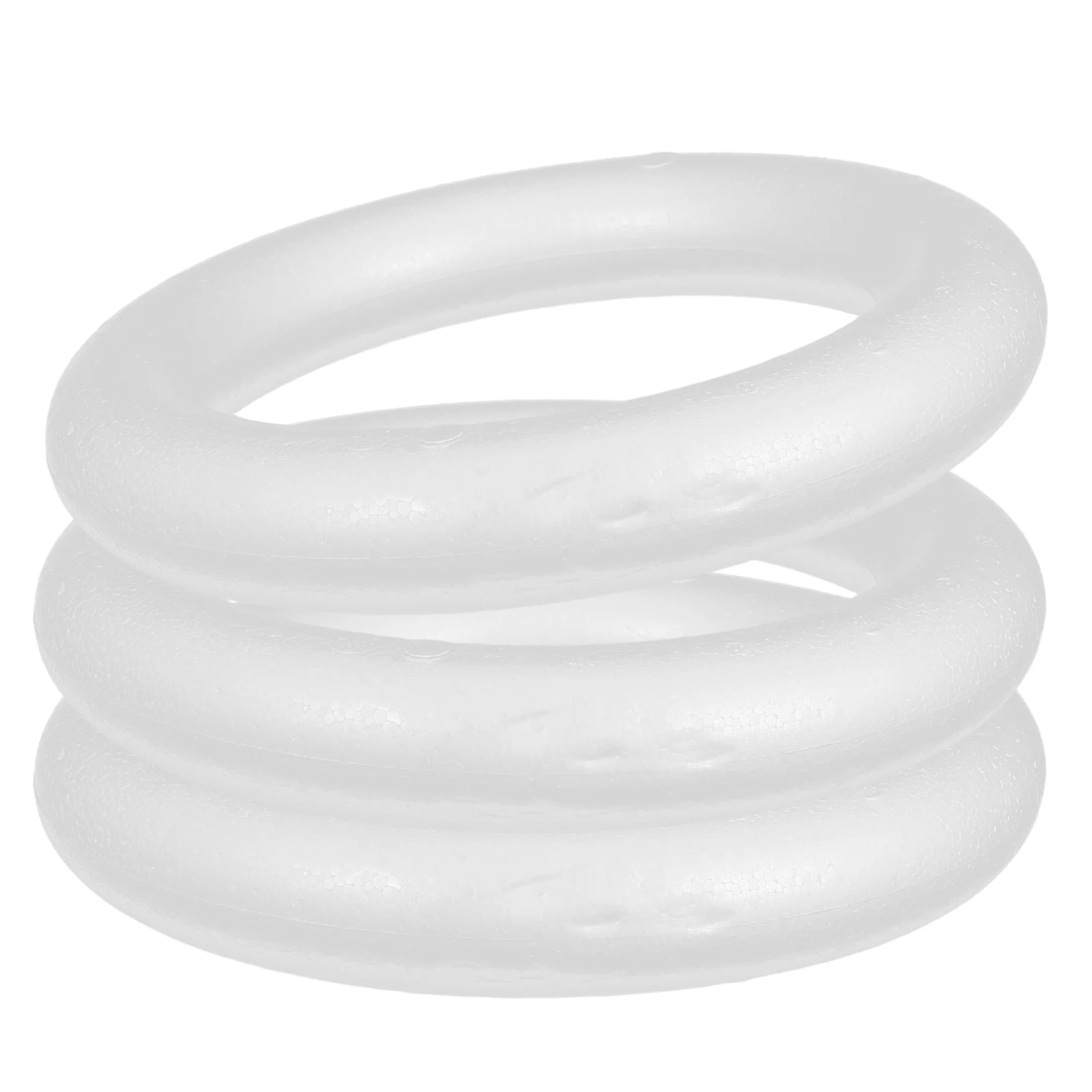 

6 White Polystyrene Foam Wedding Wreaths - Pre-Rolled Floral Bases Suitable for Weddings, Birthdays, Parties, And Home Decor