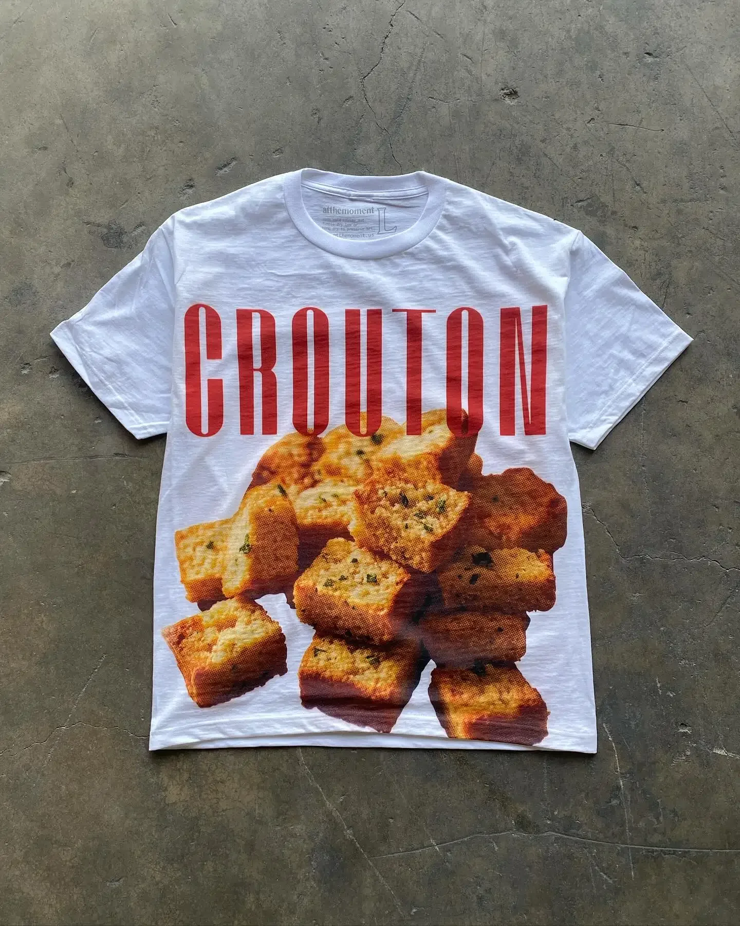 

Simplicity Printed Bread Pattern Oversizeds Casual White T-Shirts Summer Daily O-Neck Short-Sleeves for Couple Retro T-Shirts