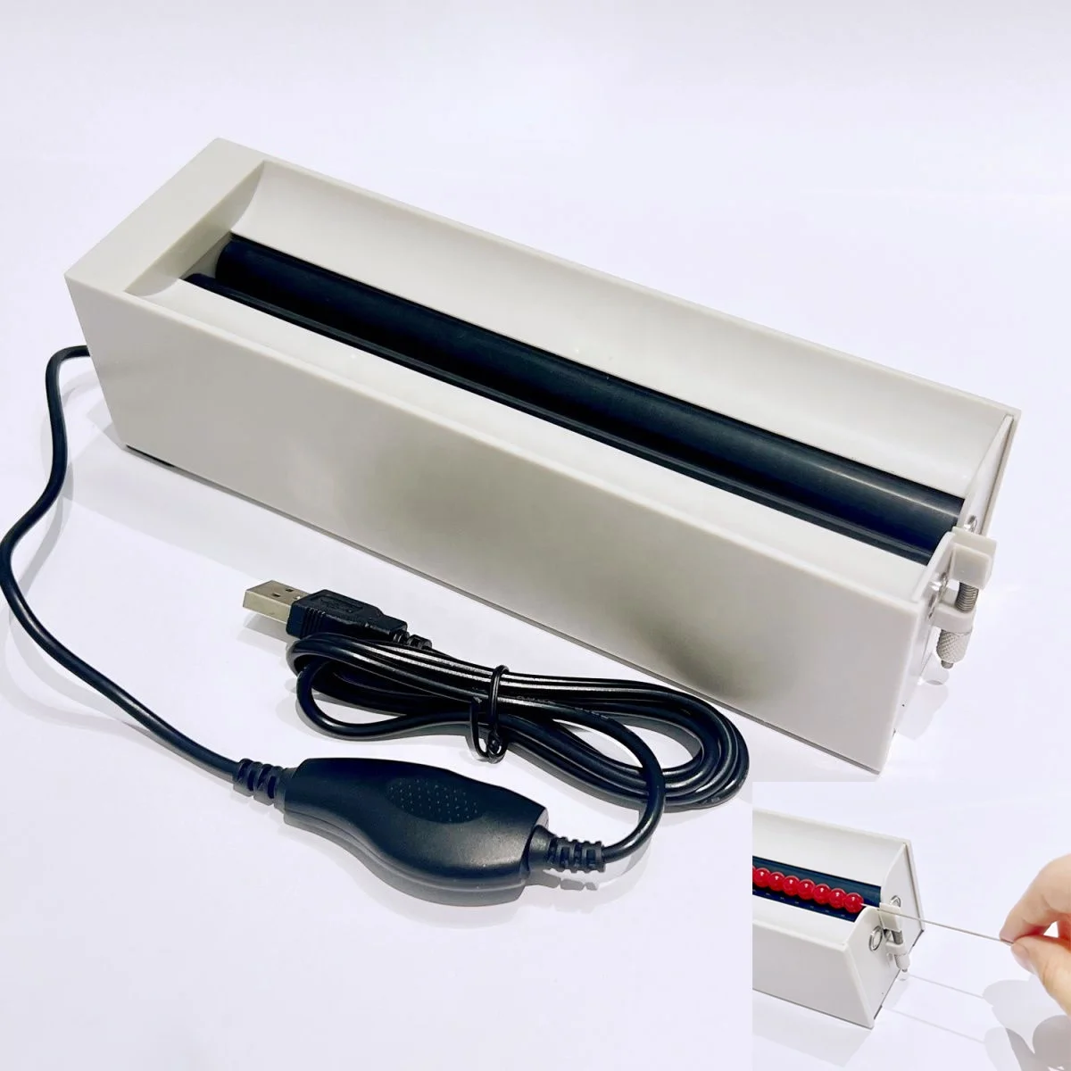Semi-Automatic USB Powered Bead Stringer Adjustable Speed Bead Spinner for Jewelry